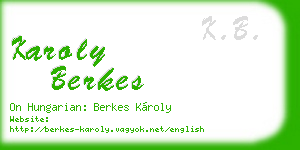 karoly berkes business card